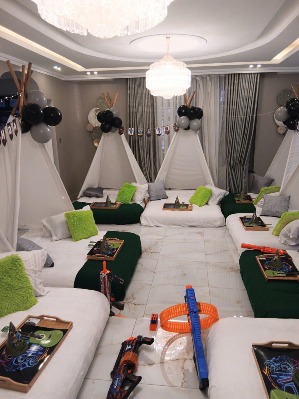 Pillow fort slumber party